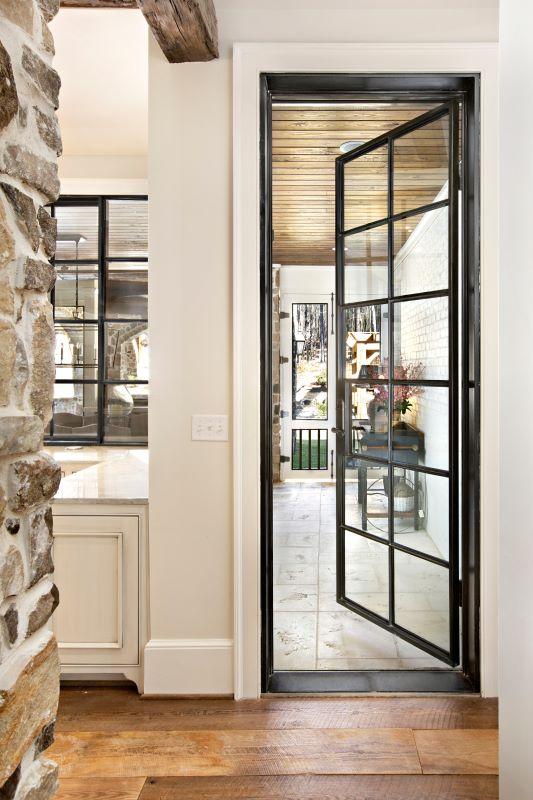 Steel front doors shop with glass