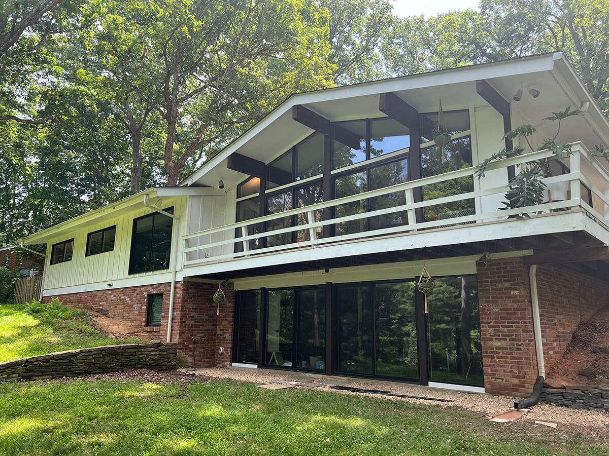 black frame window and patio door installation northern va