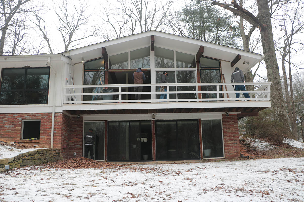 window installation in progress