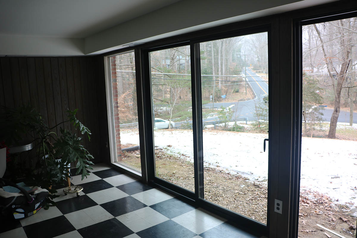 waiting for new patio doors to arrive