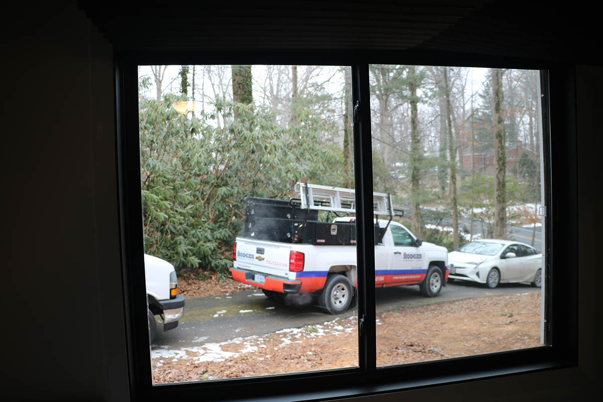 hodges truck parked outside house